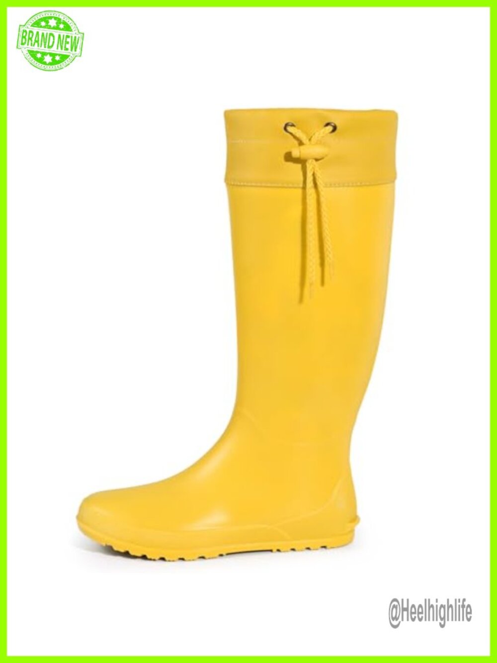 Packable Lightweight Tall Rain Boots Waterproof Rubber Knee High Pull On